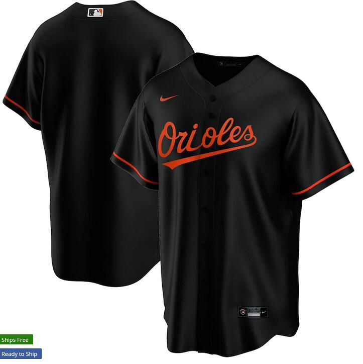 Mens Baltimore Orioles Nike Black Alternate Replica Team MLB Jerseys->miami marlins->MLB Jersey
